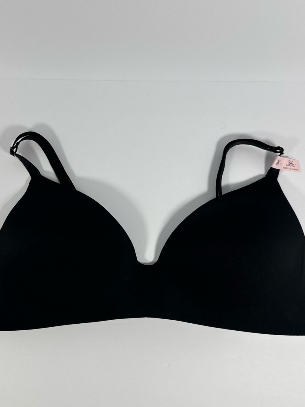 Seamless Black T-Shirt Bra - Wireless Comfort